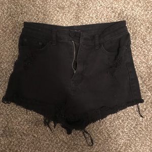 BDG black high waisted shorts